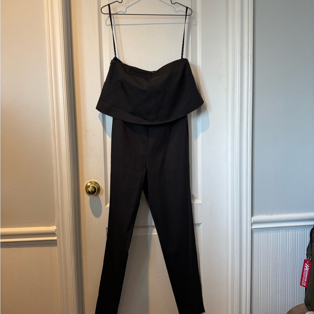 Chic Black Strapless Jumpsuit